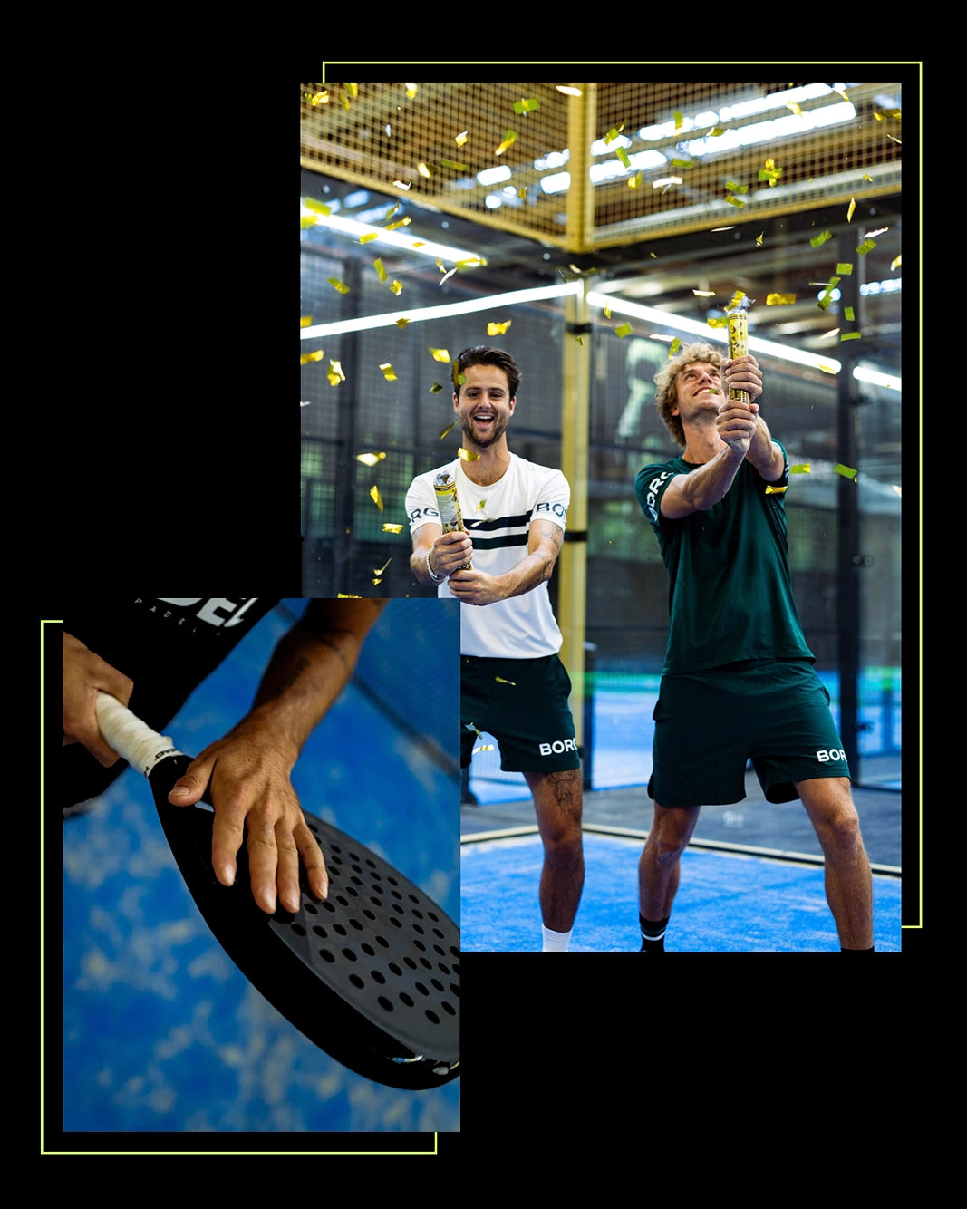 CLUBHOUSE Padel & Ping Pong is ontstaan uit pure passie. Eigenaren Nikander Damianos en Bart van Kampen behoren tot de top padelspelers van Nederland. Met hun eigen locatie willen zij de kennis en ervaring overbrengen die zij de afgelopen jaren in Nederland en Spanje hebben opgedaan. CLUBHOUSE beschikt over vier dubbelbanen en een singlebaan. De gouden kooi als center court, met ook nog eens een ruime uitloop, maakt dat je hier gespeeld moet hebben! Na een leuk potje padel, is het tijd voor een gezellig wed